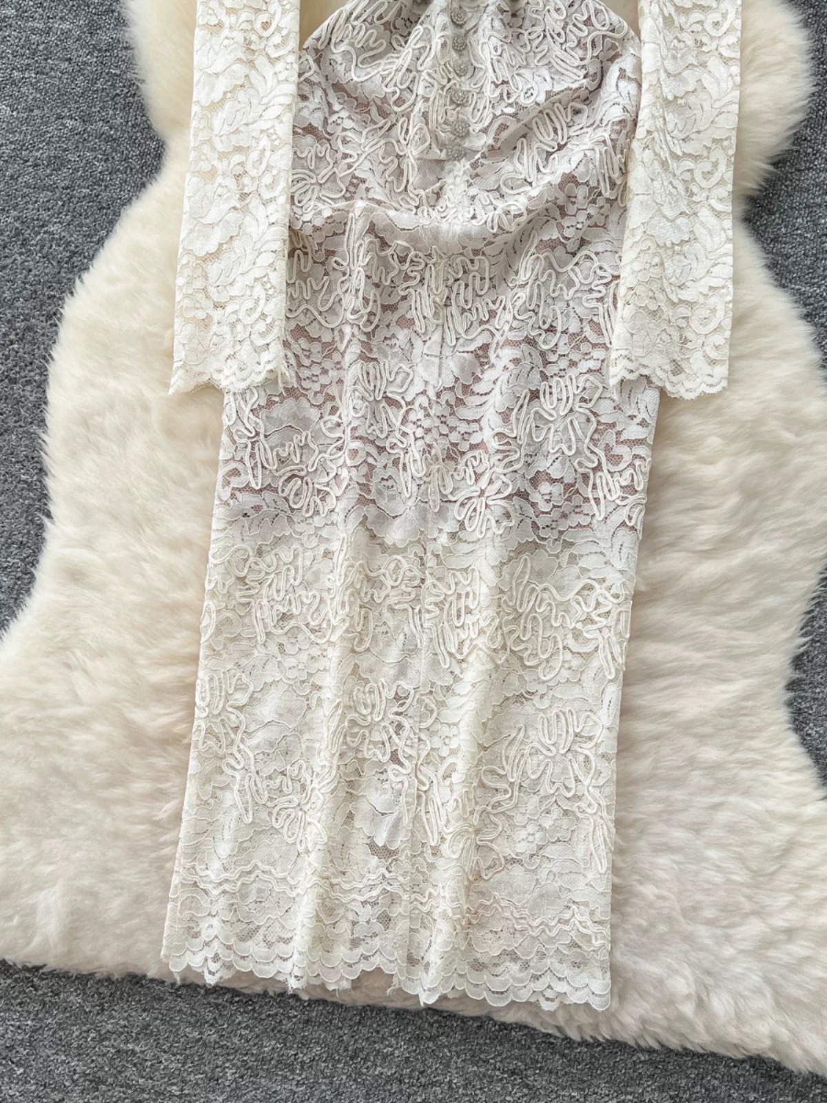 Causing trouble lace dress FBC425 images